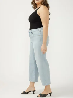 Avery High Rise Cropped Wide Leg Jeans Plus Size