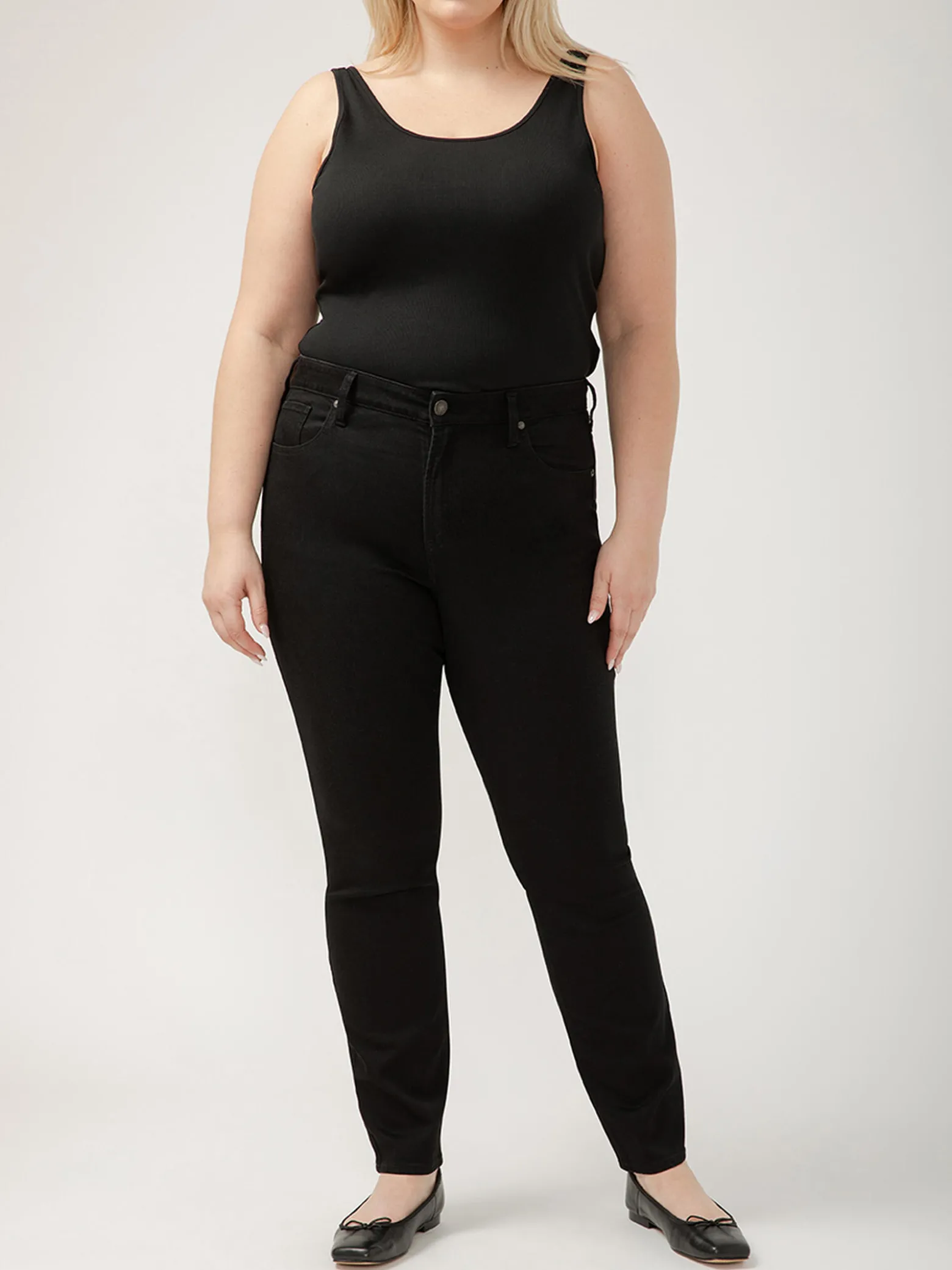 Avery High Rise Straight Leg Luxe Stretch Jeans Plus Size