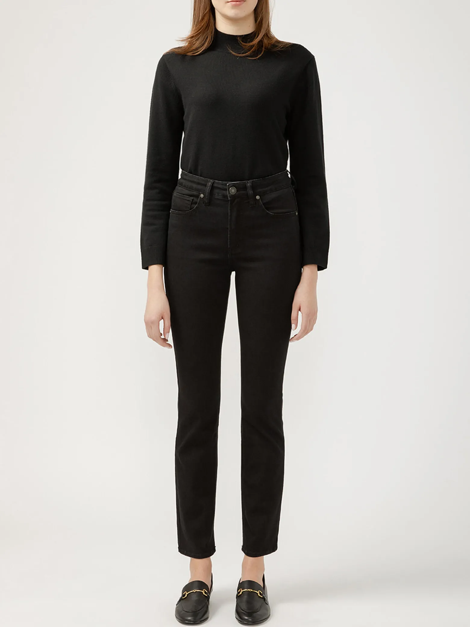 Avery High Rise Straight Leg Luxe Stretch Jeans