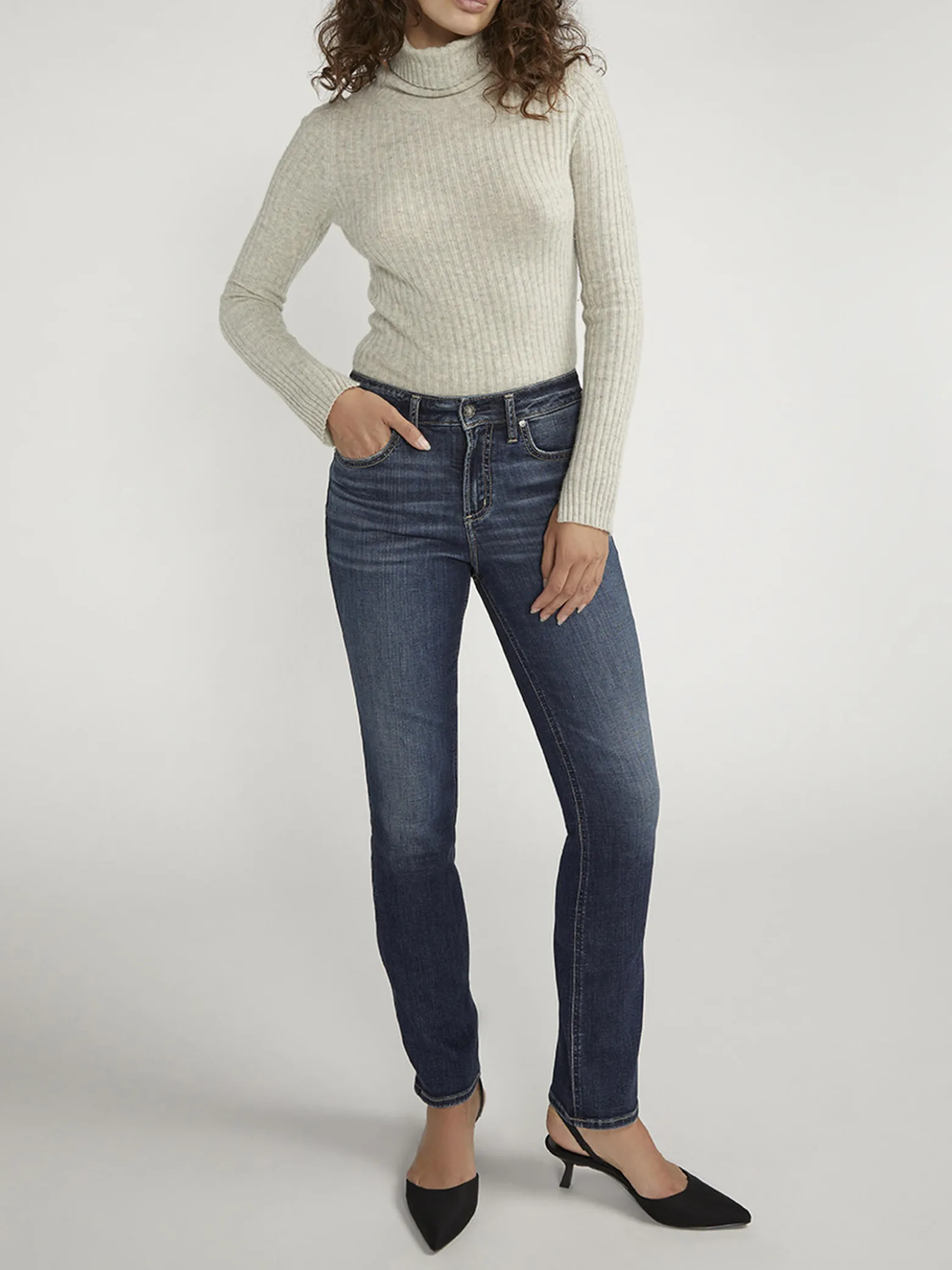 Avery High Rise Straight Leg Jeans