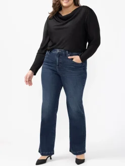 Avery High Rise Trouser Leg Luxe Stretch Jeans Plus Size