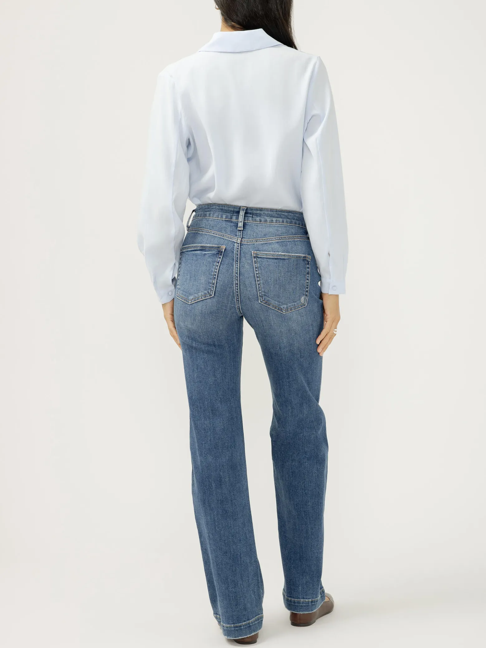 Avery High Rise Trouser Leg Jeans