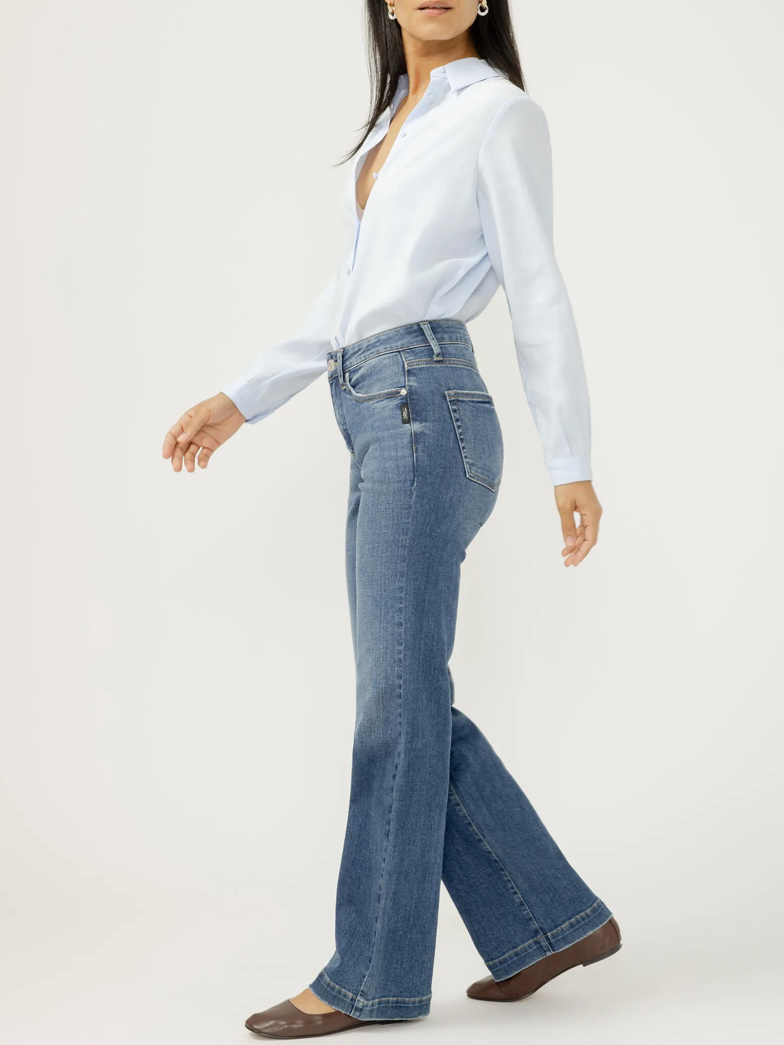Avery High Rise Trouser Leg Jeans