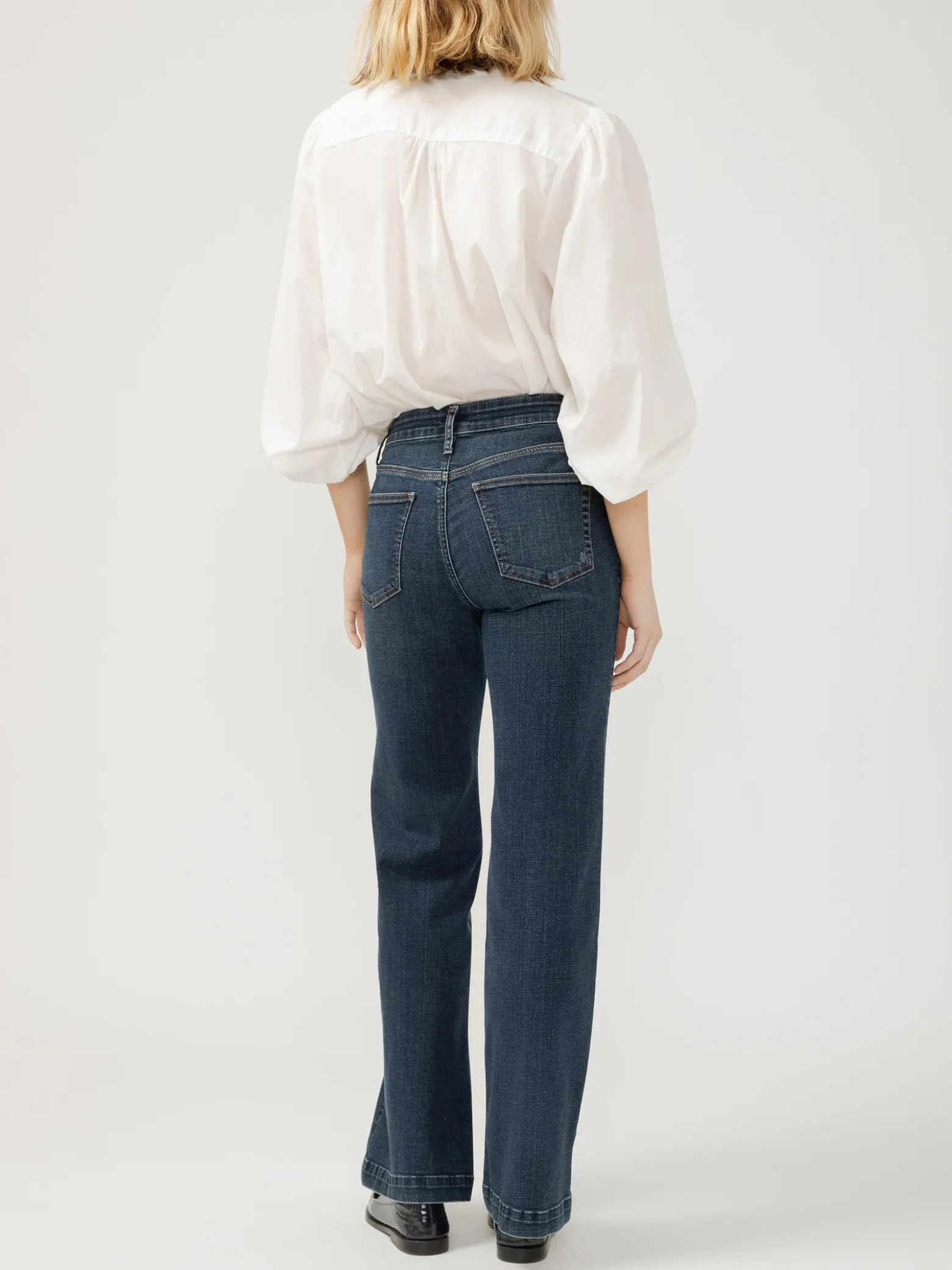 Avery High Rise Trouser Leg Jeans