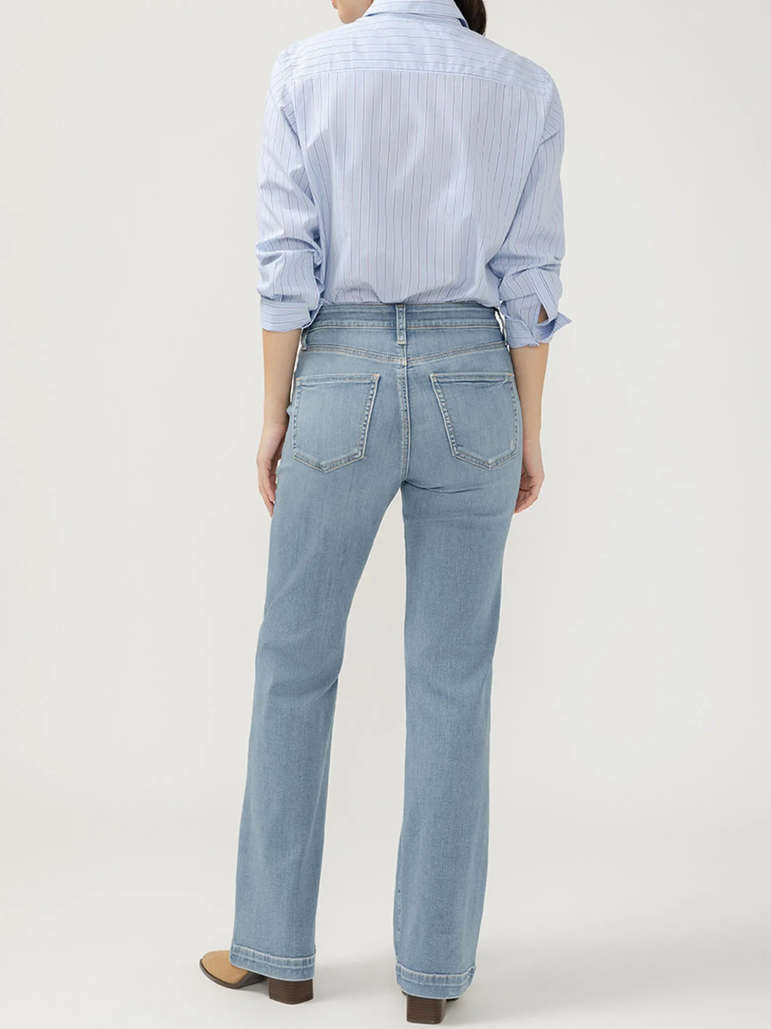 Avery High Rise Trouser Leg Jeans