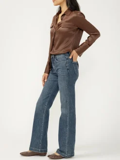 Avery High Rise Trouser Leg Luxe Stretch Jeans