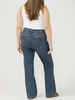 Avery High Rise Trouser Leg Luxe Stretch Jeans