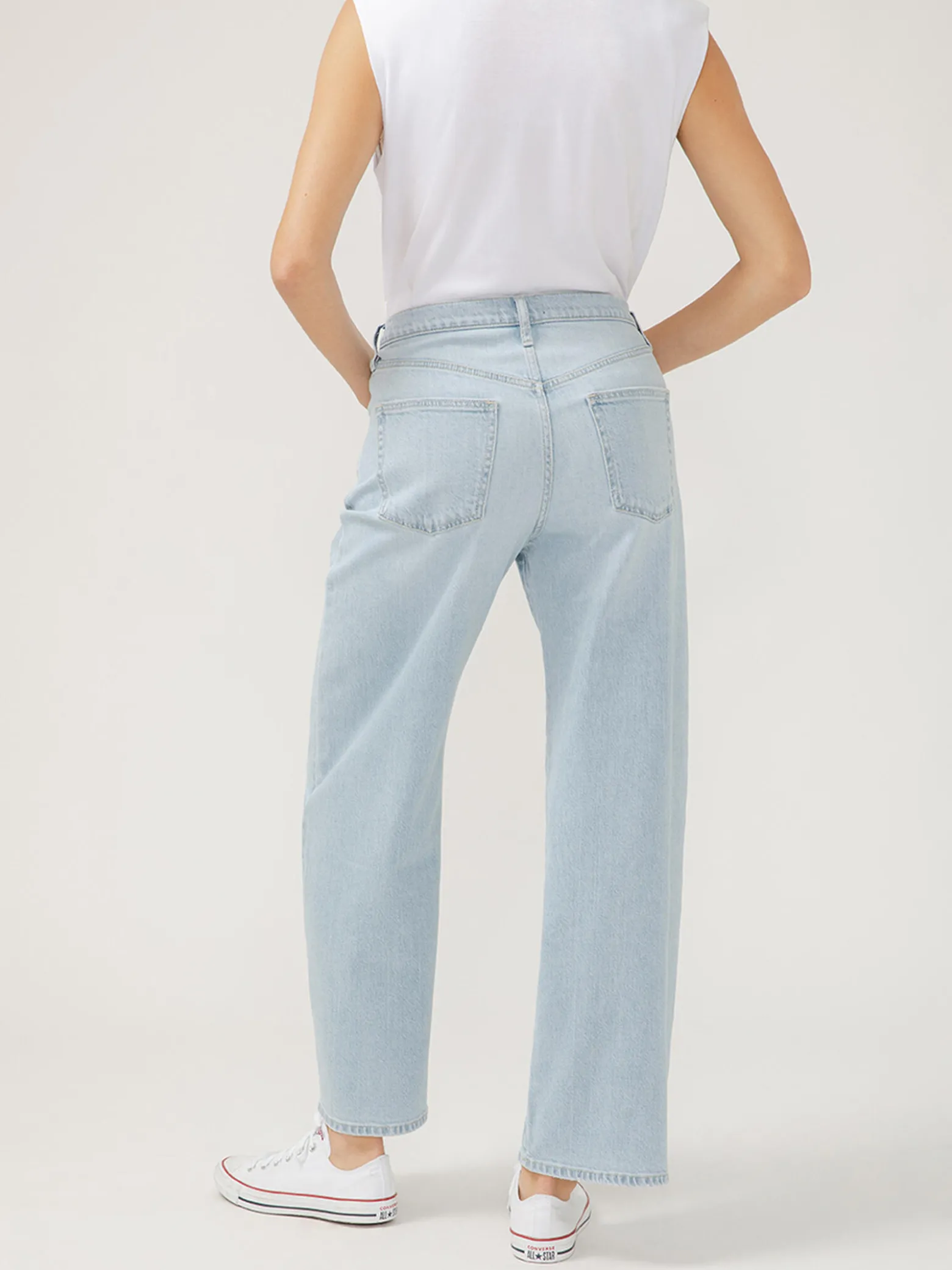 Be Easy Straight Leg Drawstring Jeans