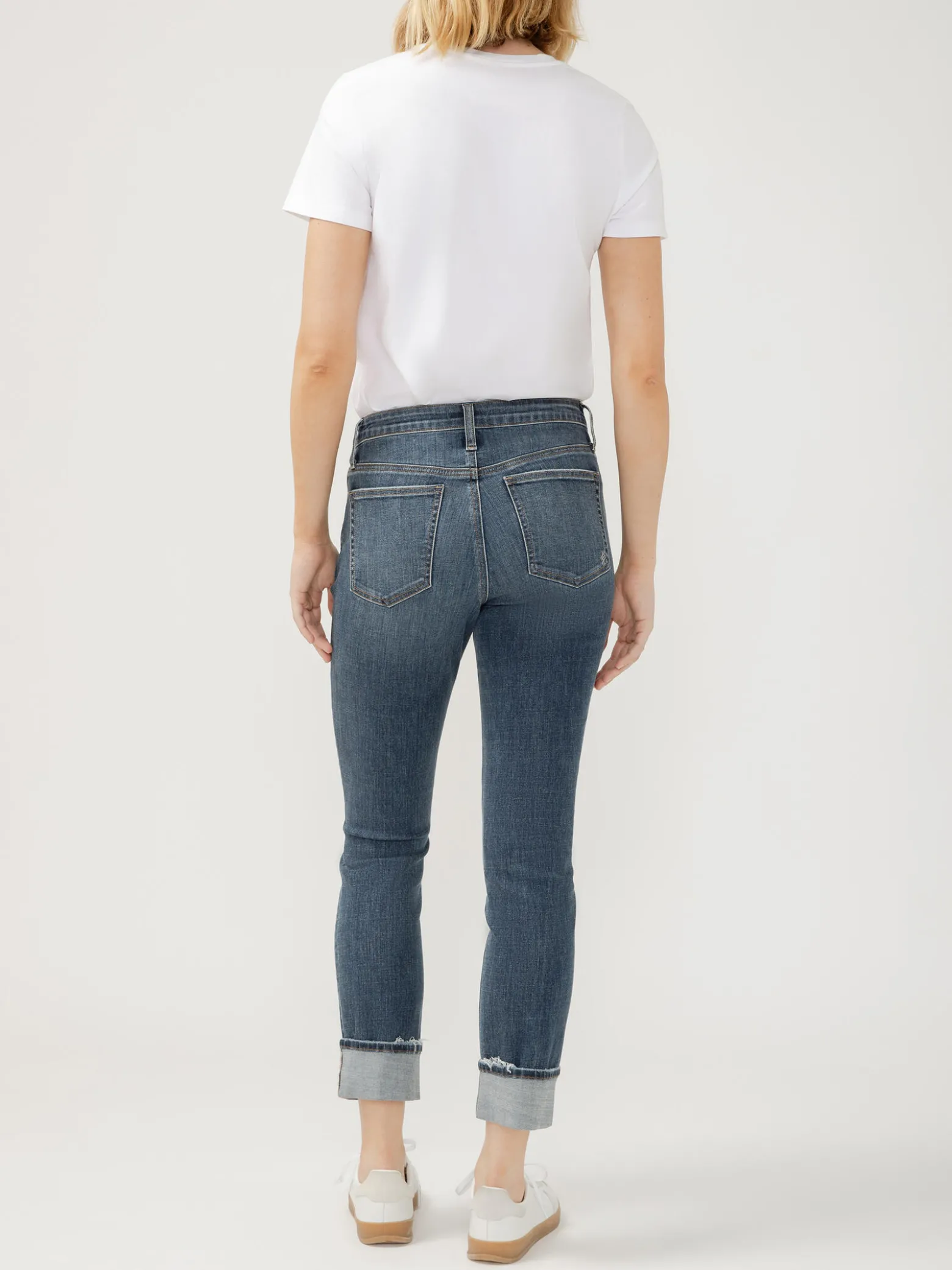 Beau High Rise Slim Leg Luxe Stretch Ankle Jeans