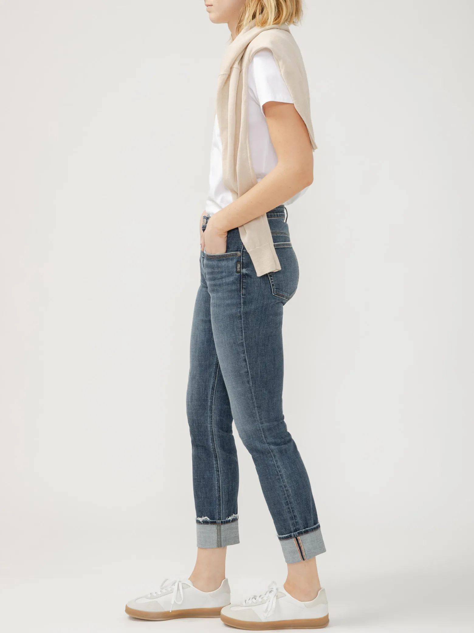 Beau High Rise Slim Leg Luxe Stretch Ankle Jeans