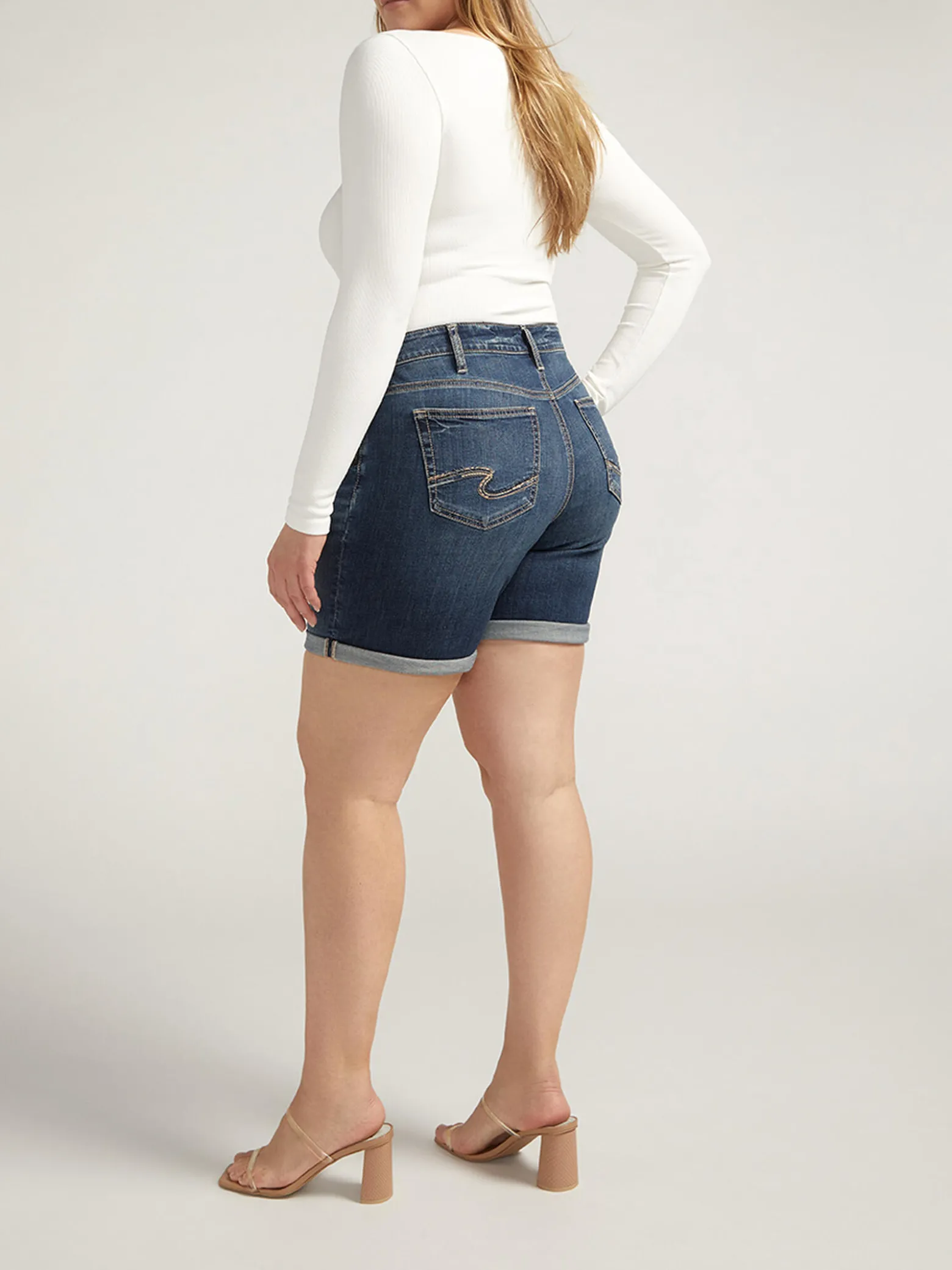 Boyfriend Mid Rise Shorts Plus Size