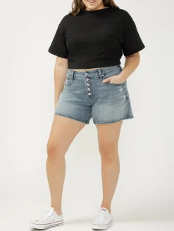 Boyfriend Mid Rise Shorts Plus Size