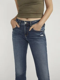 Boyfriend Mid Rise Slim Leg Jeans