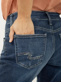 Boyfriend Mid Rise Slim Leg Jeans