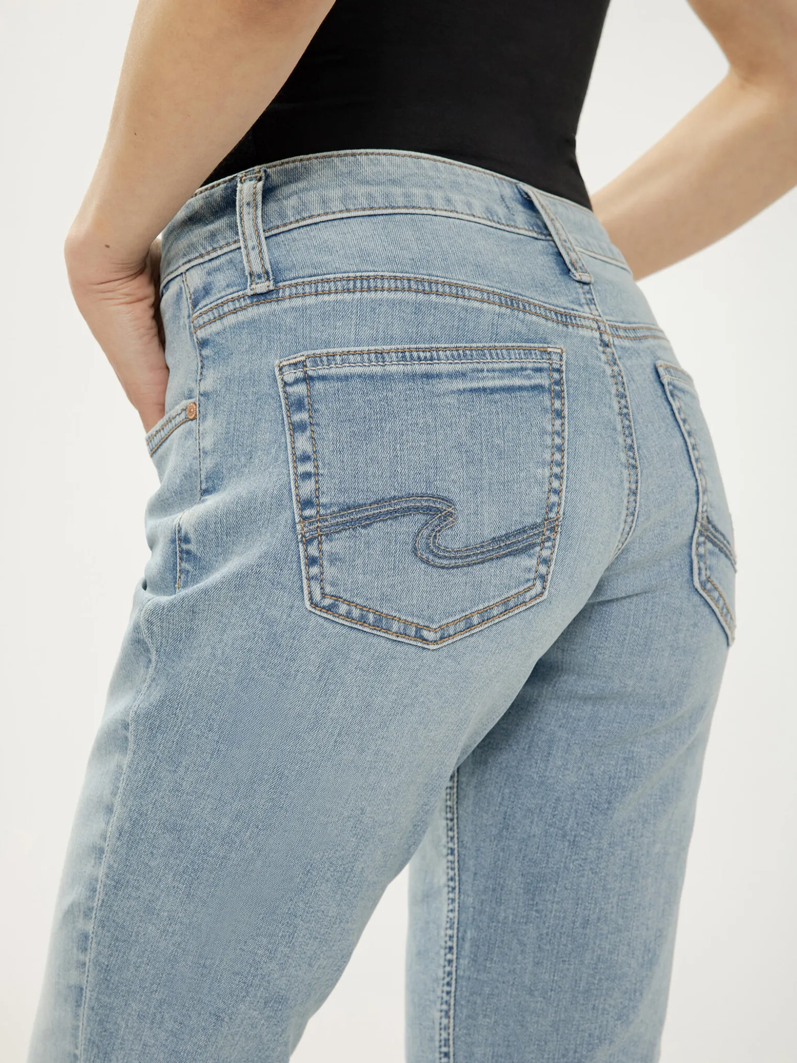 Boyfriend Mid Rise Slim Leg Jeans