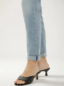 Boyfriend Mid Rise Slim Leg Jeans