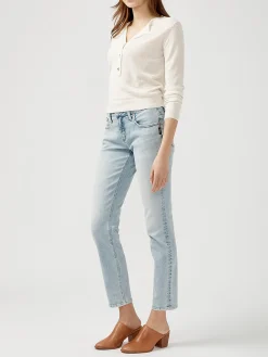Boyfriend Mid Rise Slim Leg Jeans