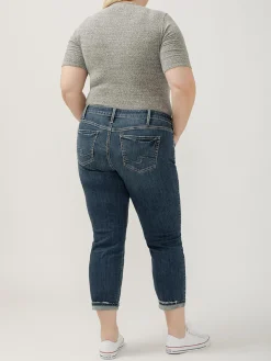 Boyfriend Mid Rise Slim Leg Jeans Plus Size
