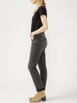 Boyfriend Mid Rise Slim Leg Luxe Stretch Jeans