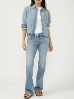 Button Front Knit Flex Shirt