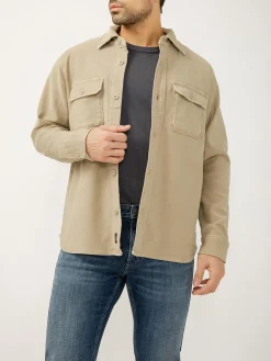 Button Up Knit Flex Shirt