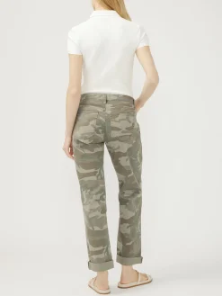 Chelsea Mid Rise Straight Leg Camo Jeans