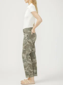 Chelsea Mid Rise Straight Leg Camo Jeans