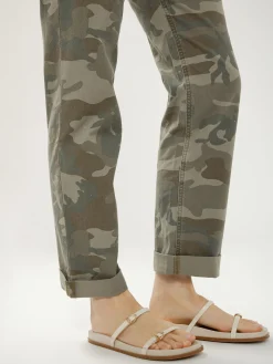 Chelsea Mid Rise Straight Leg Camo Jeans