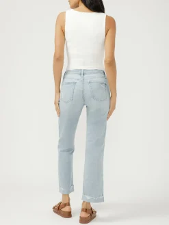 Chelsea Mid Rise Straight Leg Luxe Stretch Jeans