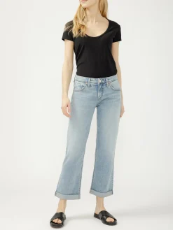 Chelsea Mid Rise Straight Leg Jeans