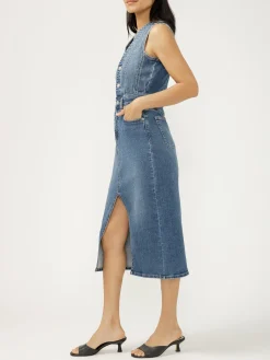 Denim Vest Midi Dress