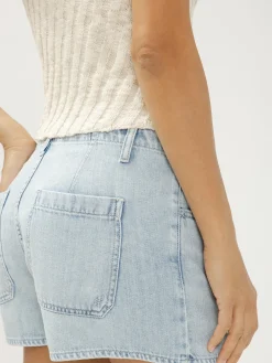 Drawstring Beach Jean Shorts