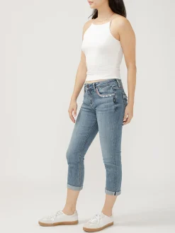Elyse Mid Rise Americana Luxe Stretch Capri