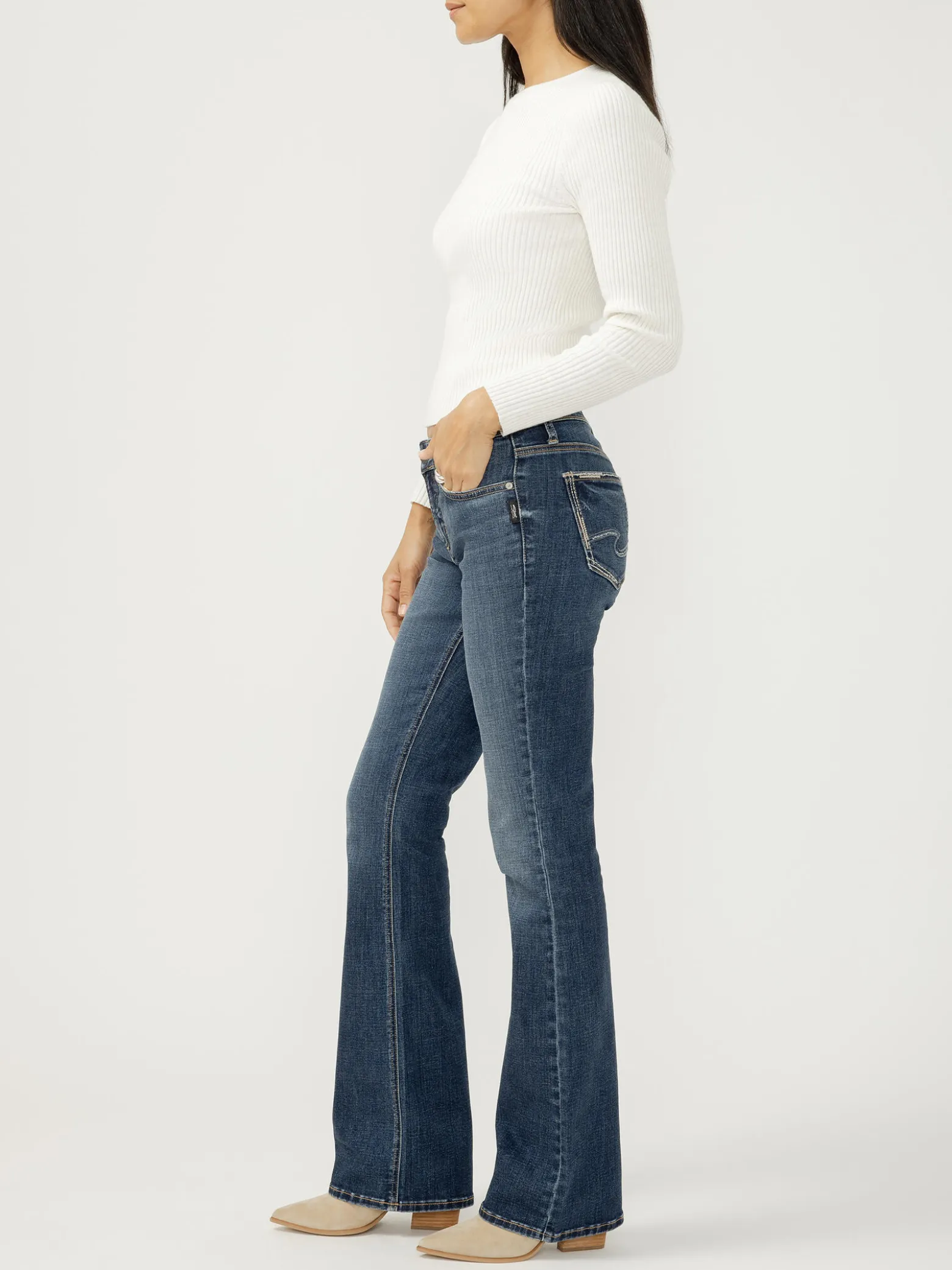 Elyse Mid Rise Bootcut Jeans