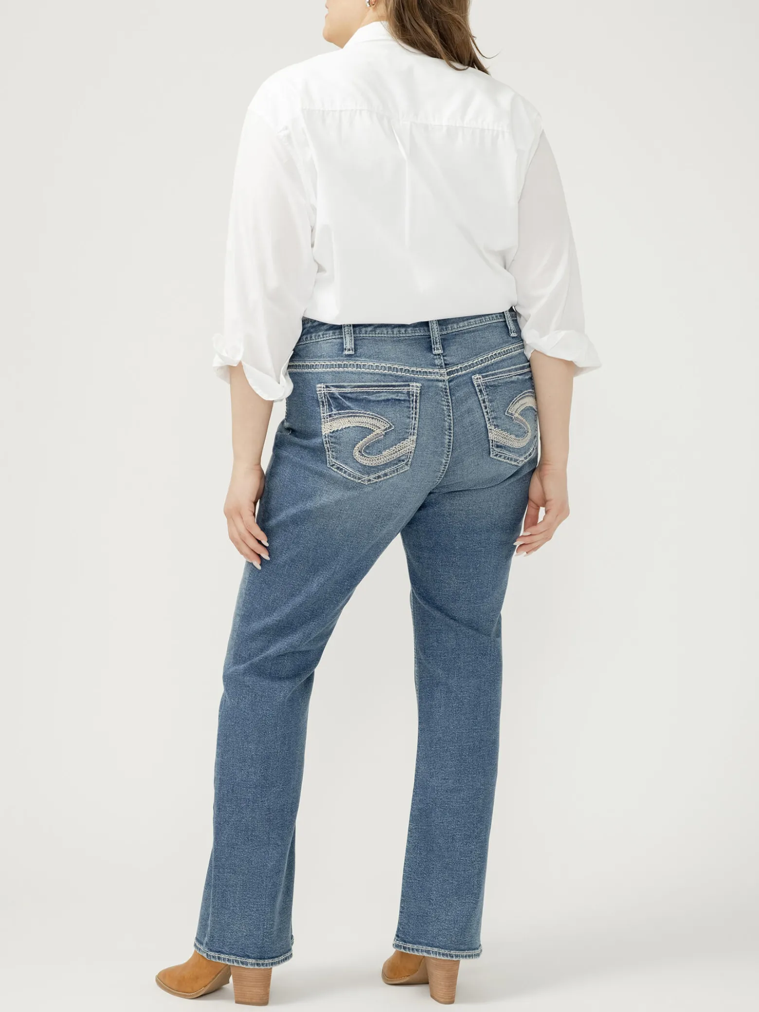 Elyse Mid Rise Bootcut Jeans Plus Size