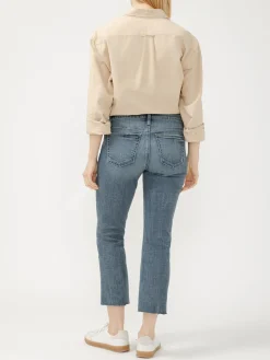 Elyse Mid Rise Kick Flare Luxe Stretch Jeans