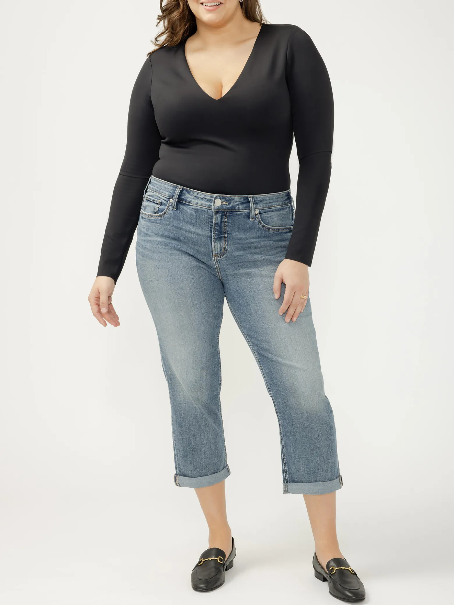 Elyse Mid Rise Luxe Stretch Capri
