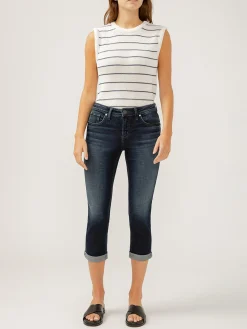 Elyse Mid Rise Luxe Stretch Capri