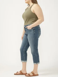 Elyse Mid Rise Luxe Stretch Capri Plus Size