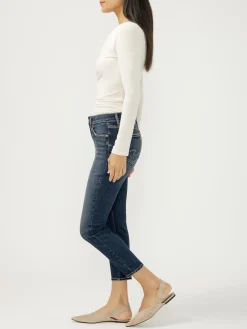 Elyse Mid Rise Skinny Crop Jeans