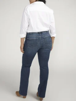 Elyse Mid Rise Slim Bootcut Jeans Plus Size