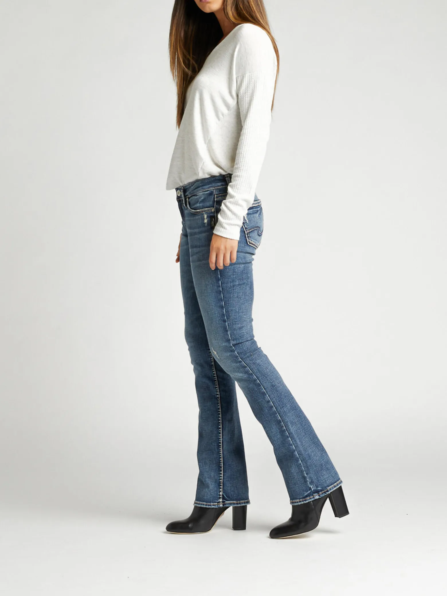 Elyse Mid Rise Slim Bootcut Jeans
