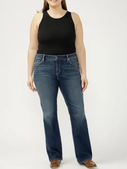 Elyse Mid Rise Slim Bootcut Luxe Stretch Jeans Plus Size