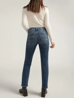 Elyse Mid Rise Straight Leg Jeans
