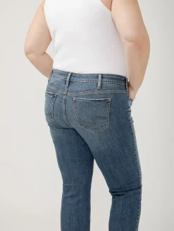 Elyse Mid Rise Straight Leg Ankle Jeans Plus Size