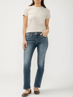 Elyse Mid Rise Straight Leg Jeans