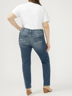 Elyse Mid Rise Straight Leg Jeans Plus Size