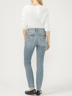 Elyse Mid Rise Straight Leg Luxe Stretch Jeans