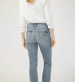 Elyse Mid Rise Straight Leg Luxe Stretch Jeans