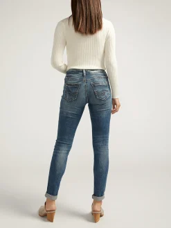 Girlfriend Mid Rise Skinny Leg Jeans